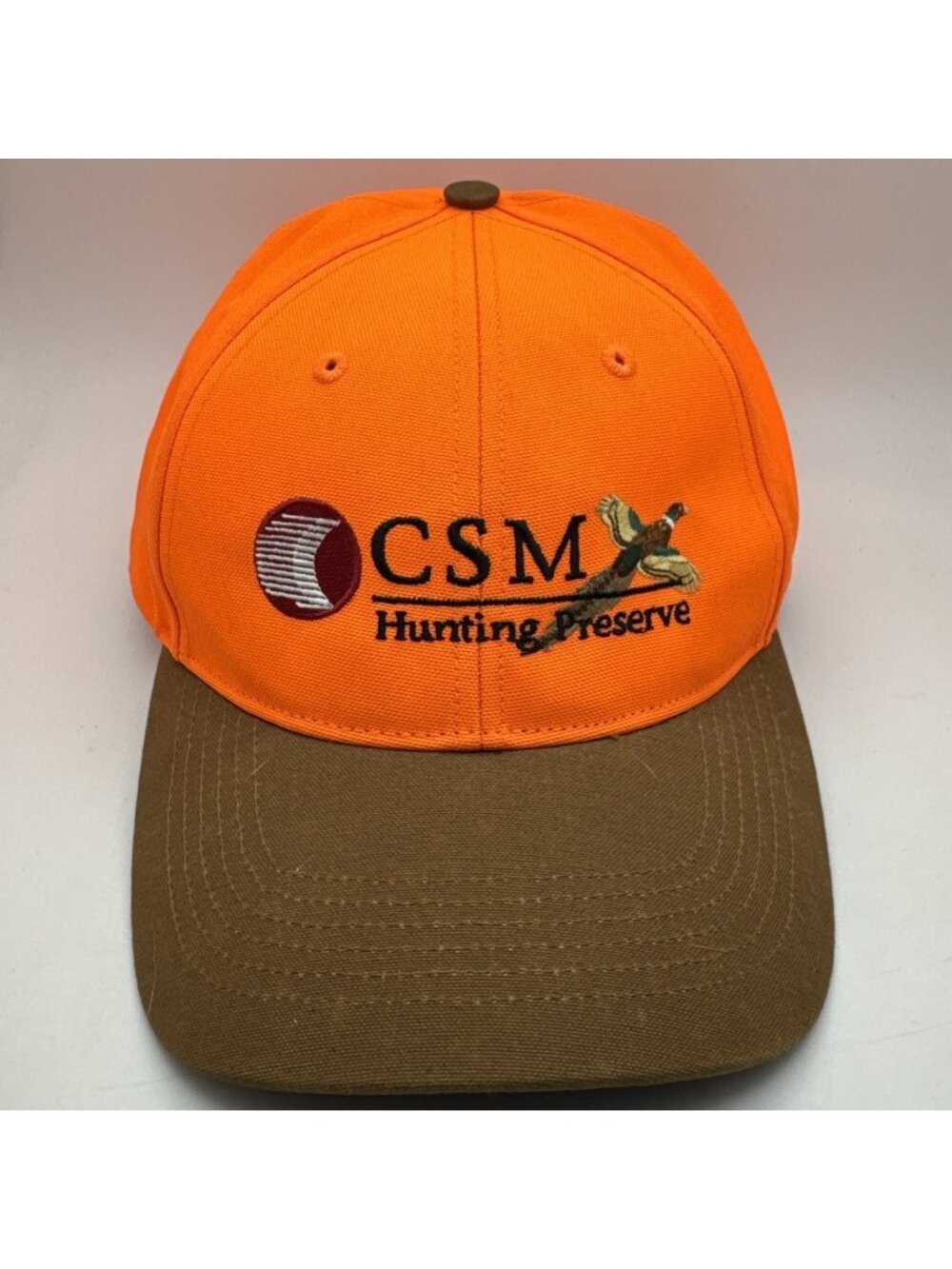 CSM Hunting Preserve Pheasant Baseball Cap Hat Orange Brown Richardson